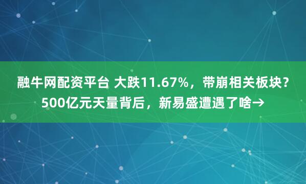 融牛网配资平台 大跌11.67%，带崩相关板块？500亿元天量背后，新易盛遭遇了啥→